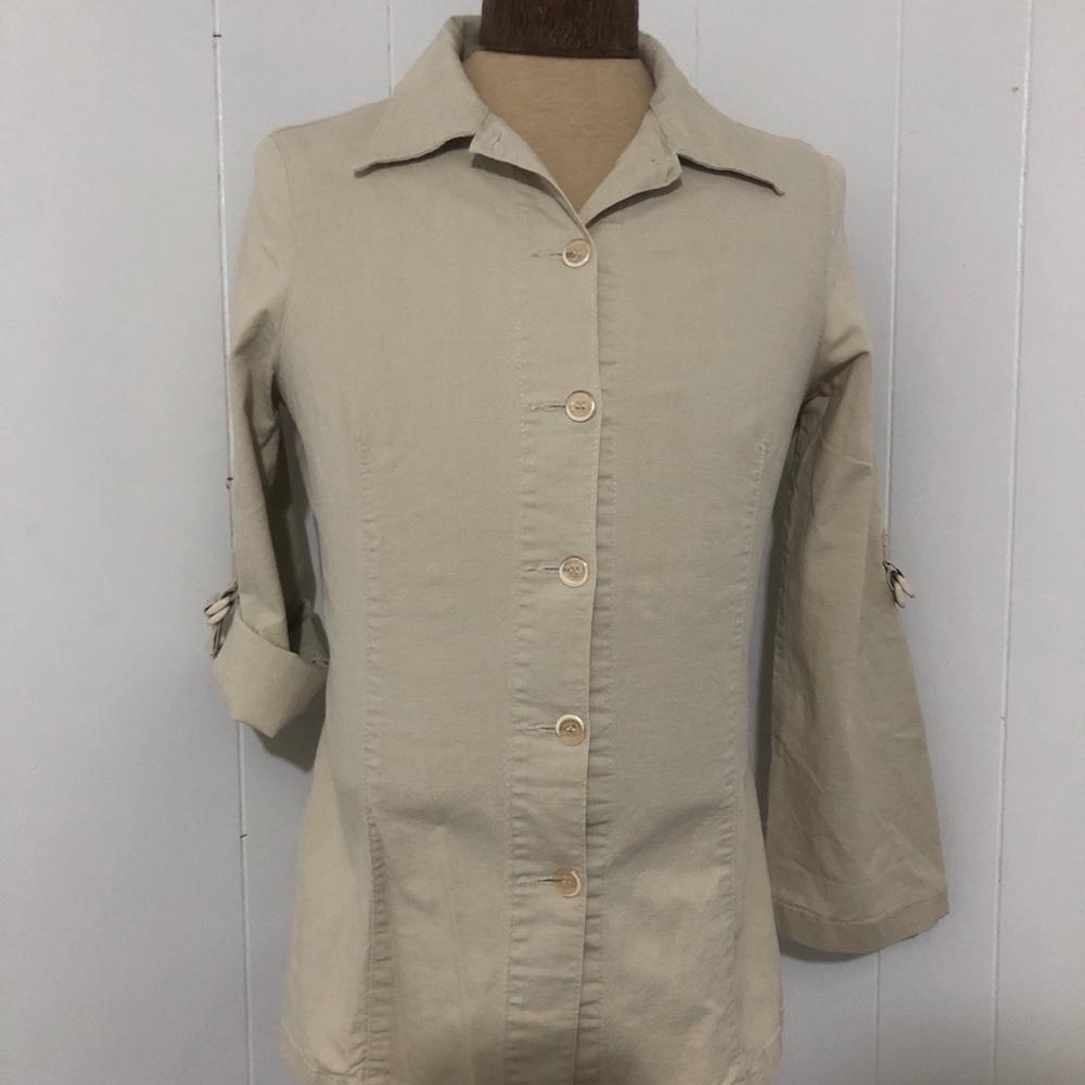 - Womens Tan Top. French Dressing. Size 4 - Picture 6 of 10